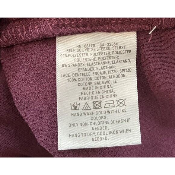 Maeve by Anthropologie Plum Long Sleeve Cross Women's Top Size XS - Picture 3 of 5